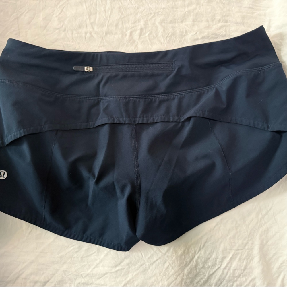 lululemon athletica Navy Athletic Shorts size 8 - Picture 2 of 5